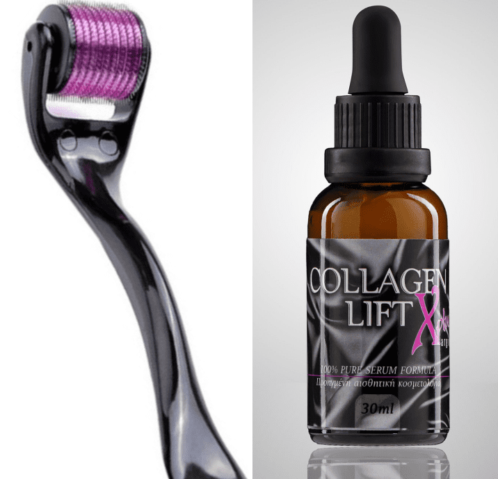 Derma Roller συσκευή μεσοθεραπείας προσώπου, σώματος και μαλλιών + Collagen Lift X Plus