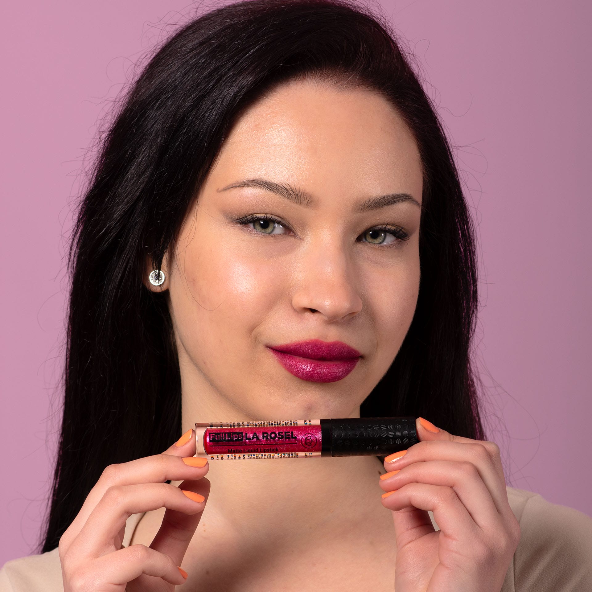 FULL LIPS LA ROSEL Matte Liquid Lipstick Άμεσα ΣΑΡΚΩΔΗ χείλη & έντονο χρώμα που διαρκεί - Image 2